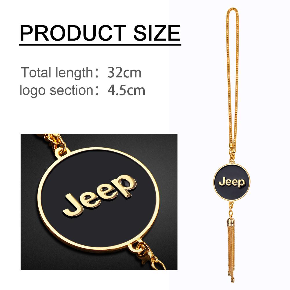 Car Pendants Auto Emblem Interior Rearview Mirror Ornaments Accessories For Jeep Renegade Compass Grand cherokee wk2 Wrangler JK AKL1