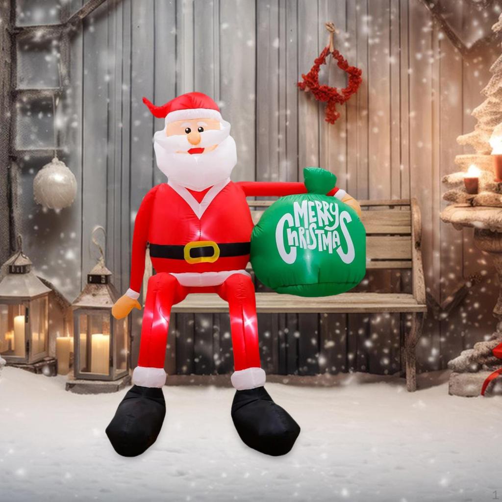 Christmas Inflatable Santa Claus Decorations, Xmas Decor Large Decorative Holiday Ornament, for