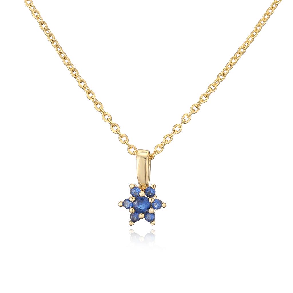 Exquisite Simple Zircon Flower Pendant Necklace Sweet Romantic Jewelry For Women