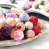 10/20Pcs Rose Artificial Flowers Heads 3CM Fake Flowers for Home Decor Wedding Marriage Decoration DIY Craft Garland Accessories