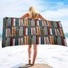 Quick Dry Beach Towel,Library Bookcase Printed Microfiber Lightweight Bath Towels Super Absorbent for Pool Towels Kids & Adults