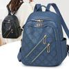 New Women's Backpack PU Soft Leather Large-capacity Korean Version Anti-theft Travel Backpack Printed Pattern Casual Bag