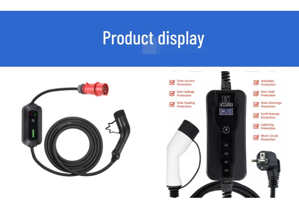 22kW Portable AC Fast Charger for EVs, Type 2 EU, Type 1 US