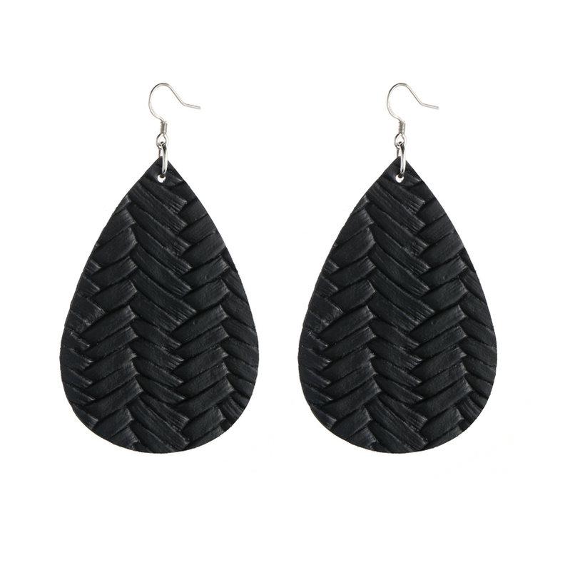 Fashion 29 Colors Teardrop Leather Earrings Lightweight Drop Earings Zircon Antique Dangle Earrings For Women Gifts Wholesale