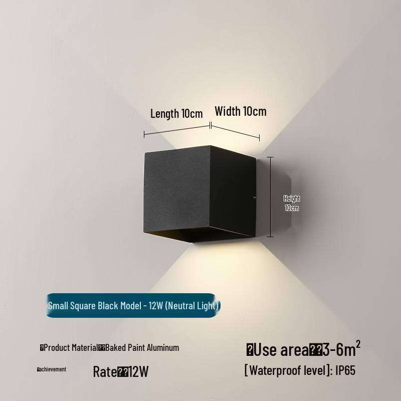 Waterproof LED Outdoor Double Head Wall Light, Super Bright for Villas, Courtyards, and Balconies.