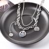 Chain Smiling Face Necklace - Fashionable and Unique Double-layer Pendant Collar Chain Sweater Chain Neck Chain