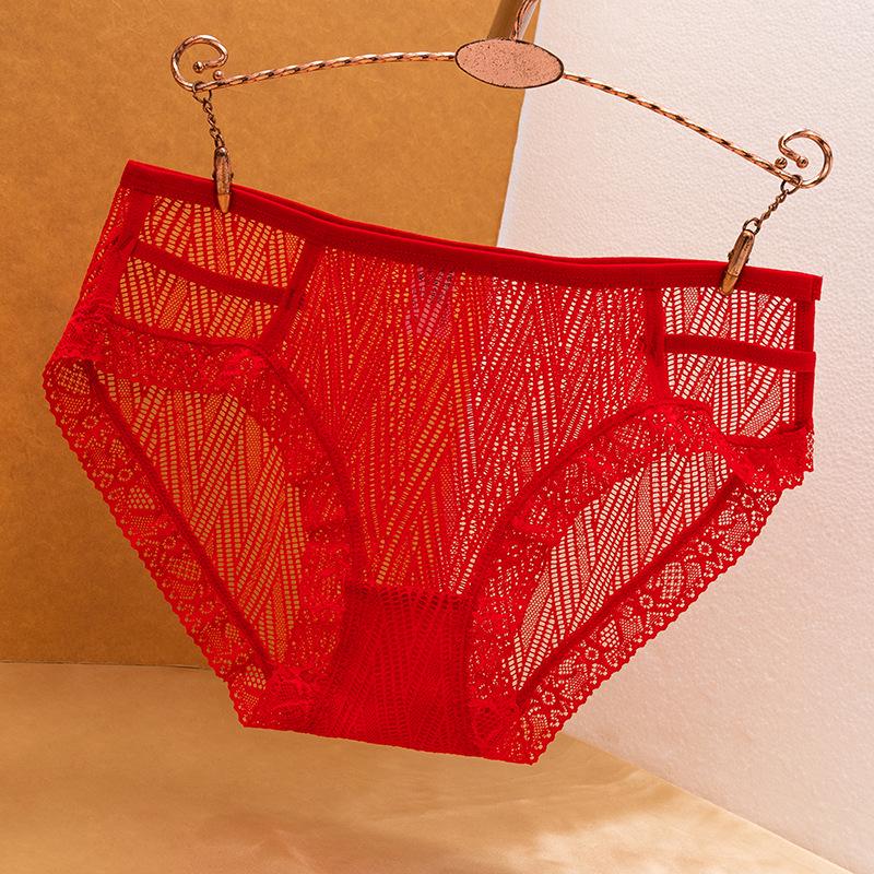 Lace Mesh Women's Low Waist Butterfly & Flower Panties