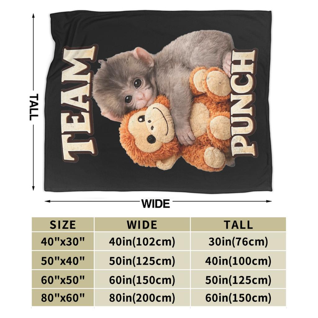 Lonely Punch Monkey Blankets Coral Fleece Plush All Season  Breathable Lightweight Throw Blankets for Bed Outdoor Bedding Throws