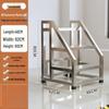Movable Industrial Household Ladder with Wide Steps & Handrail - 3 or 4 Steps for Outdoor Use