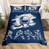 Ice Hockey Duvet Cover Twin Queen Hockey Sport Player Bedding Set Winter Extreme Sport Game Comforter Cover for Boys Teens Adult