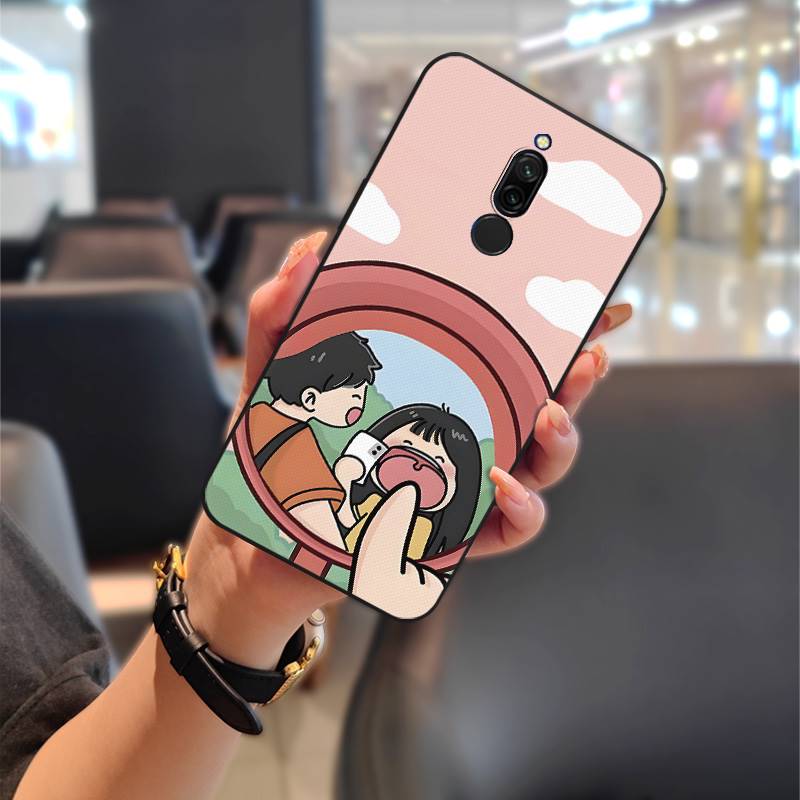 Couple Shockproof Phone Case For Xiaomi Redmi 8 Protective Anti-dust Phone Pouch Soft Case Full Wrap TPU Fashion Design