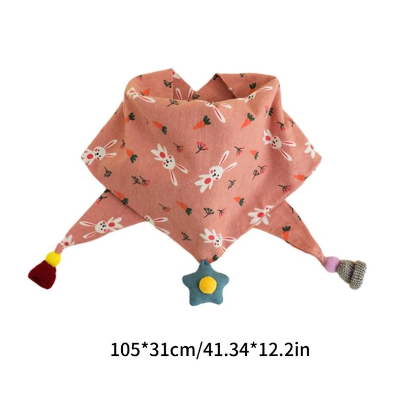 Cute Children Scarf Versatile & Warm Shawl Cotton Baby Neck Towel Multi Functional Scarf Lightweight for Boys & Girls