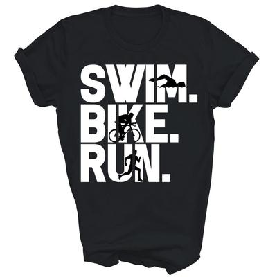 Schwimmen Radfahren Laufen Triathlon Triathlet Schwimmen Unisex Shirt Geschenk