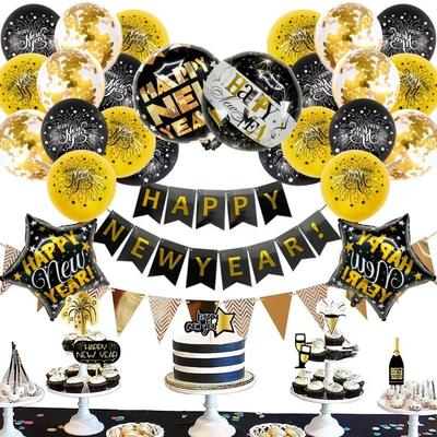 2025 Happy New Year Decorations Wine Bottle Foil Balloons Merry Christmas Decorations Party Confetti Air Ballons New Year EVE