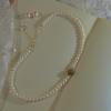 100% Natural Jade Stone & Freshwater Pearl 14K Gold Filled Female Necklace  For Women Short Chains Birthday Gifts