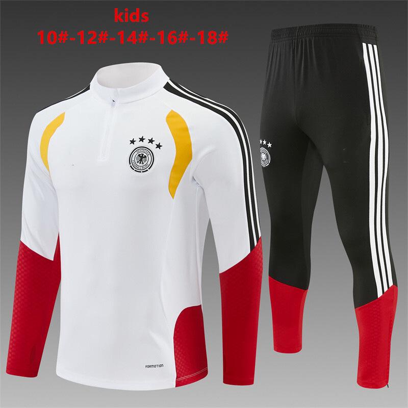 2627 World Cup Kids' Long-Sleeve Half-Zip Training Set - National Team Football Uniform, Quick-Drying & Breathable