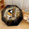 Pittsburgh Penguins Print Auto 8?Ribs Folding Umbrella Wind Resistant Lightweight Automatic Umbrella For Daily Travel