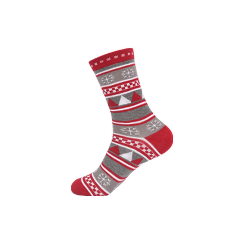 Autumn Santa & Reindeer Christmas Mid-Tube Cotton Socks for Men & Women - Trendy and Comfortable