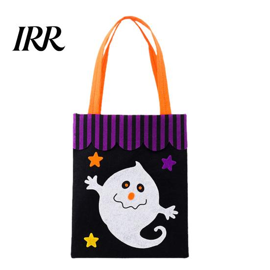 Ghost Pattern Gift Bags Halloween Candy Bag, Cute Pumpkin Tote for Kids, Spooky Kids Goody Cartoon Treat Bag Party, Trick or Favor Non-woven