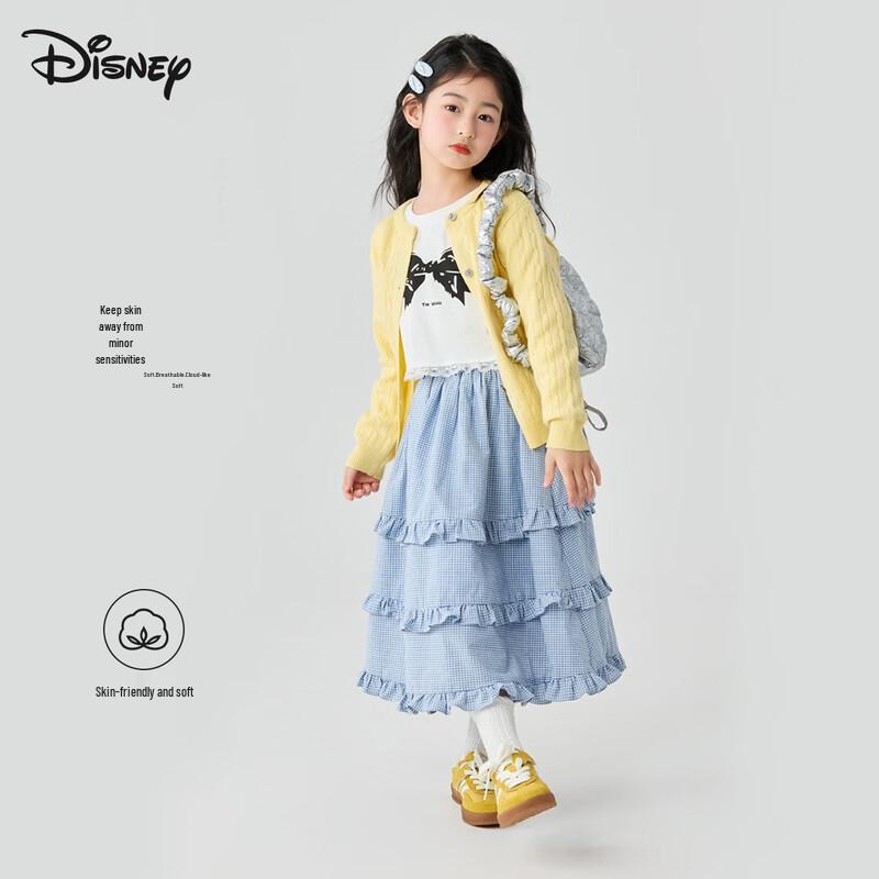 Disney Girls  Blue Plaid Tiered Skirt 150