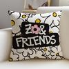 Friendly ZZOFRIENDSS Cushion Cover Breathable and skinfriendly linen pillowcase square removable and washable cushion
