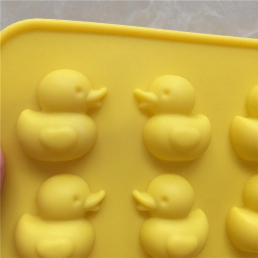 Animal Cake Cartoon Duck Silicone Mold 16-Cavity Flexible Chocolate Mold Trapezoid Shape BPA Free Baking Mold For Baking