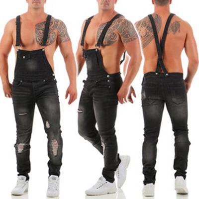 Men's Bib Suspenders Slim Fit Siamese Strap Jeans