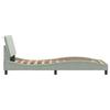 Vidaxl Bed Frame With LED Lighting, Light Gray, 80X200 Cm, Velvet