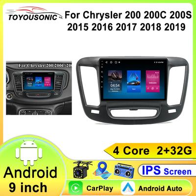Autoradio Pour Chrysler 200 200C 200S 2015 - 2019 Android Auto Stéréo Navigation GPS Multimédia Lecteur Vidéo Autoradio Carplay HU