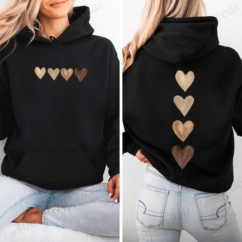 Mode Gothic Liefde Hart Print Hoodies Lange Mouw Shirt Vintage Sweatshirts Dames Print Sportkleding Pullovers Sweatshirts