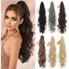 Big Claw Clip Ponytail Long Curly Hair Wig Braids Fluffy Wave High Temperature Fiber Hair