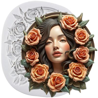 Göttin Silikonformen Blume Göttin Fondantform Kuchen Dekoration Werkzeuge Cupcake Topper Schokolade Süßigkeiten Handwerk Gum Paste Polymer Clay