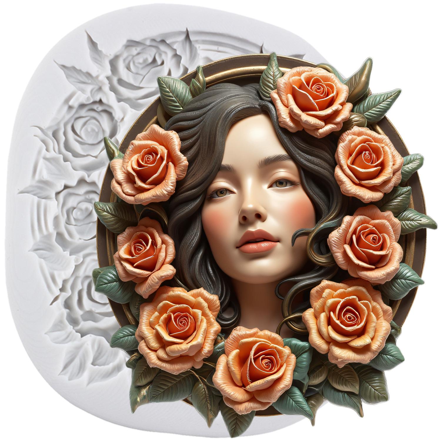 

Богиня Силиконовые формы Богиня цветов Форма для мастики Инструменты для украшения торта Топпер для кекса Шоколадные конфеты Ремесло Гам-паста Полимерная глина серый