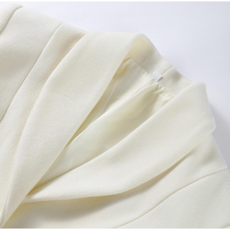 Lapel Single-breasted Long Ladies Coat Fashion All-match Solid Color Thick Coat Autumn and Winter New Ladies Long Jacket