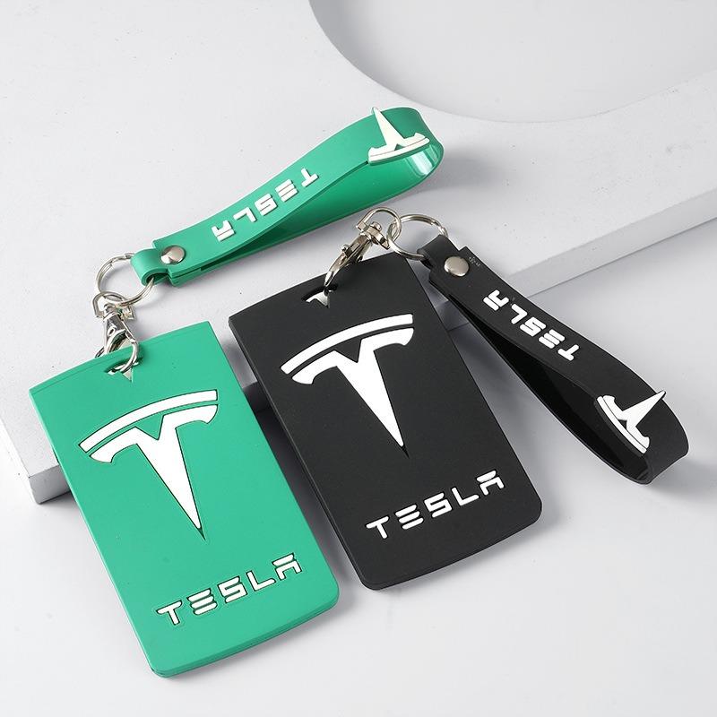 DHKOR1 For Tesla Model 3/y Car Key Card Holder Durable Silicone Protection Case Full Cover Wear Resistant Dust Proof Auto Accessories