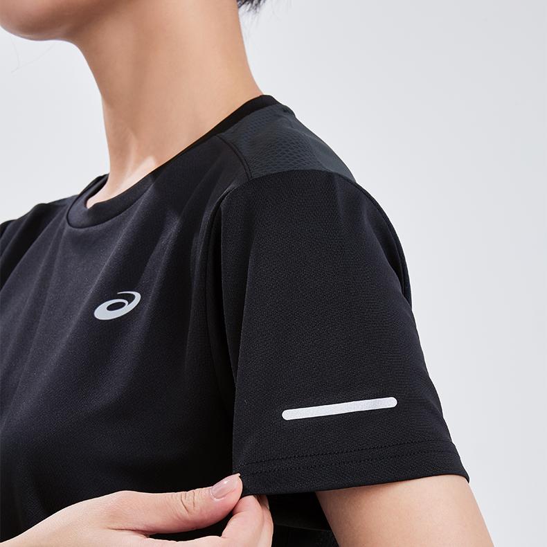 Asics Soft And Comfortable Round Neck Pullover Short Sleeve T-Shirt Women Tops Black 2012C903-001