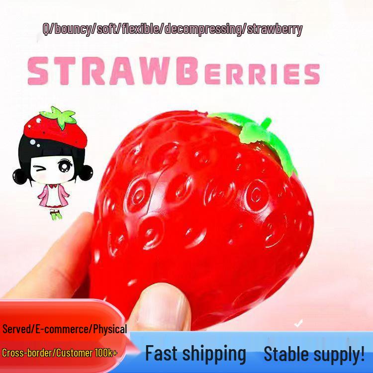 

Strawberry Squishy Slow Rebound Stress Relief Toy