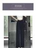 Women's High-Waist Black Drape Wide-Leg Pants - Summer 2025 Fashion, Loose Casual Petite Suit Trousers