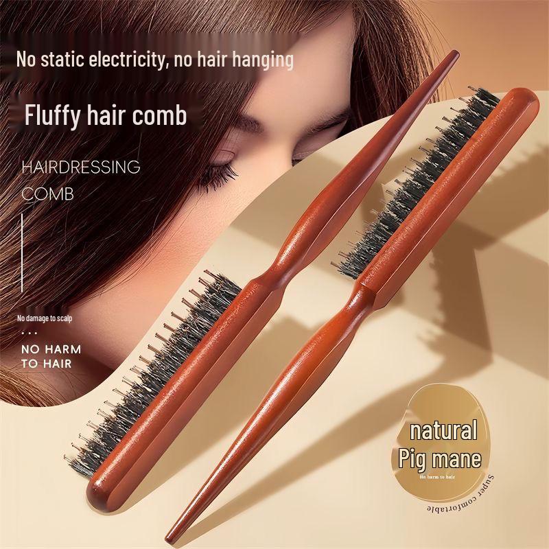 

Boar Bristle Teasing Comb for Makeup and Hairstyling