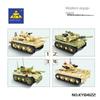 KAZI New Armored Minesweeper Tank 8 In 1 Assembled Building Block Toy Small Grain Gift for Children and Boys
