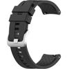 Universelles Silikonarmband 22mm, Schwarz