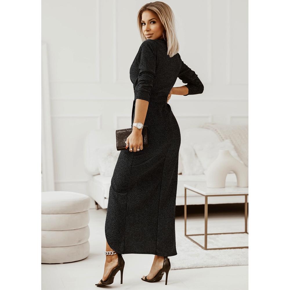 Women's Dress 2025: High-End Pleated Design with New Hot Stamping Feature