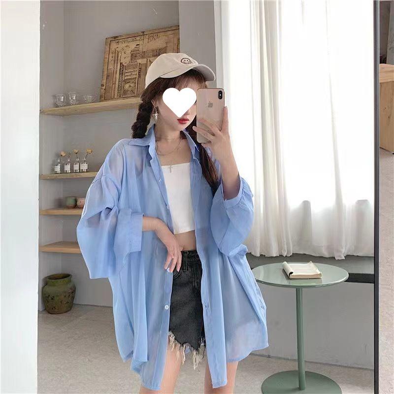 Sun Protection Clothing Thin Coat Women's New Summer Loose Breathable Ice Silk Chiffon Shirt