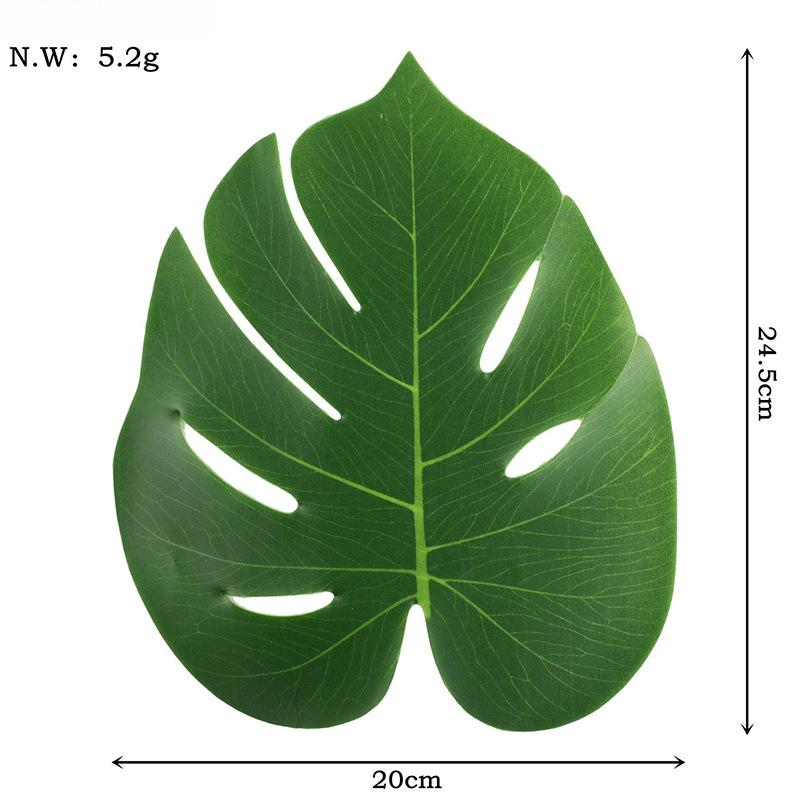 24PCS Simulation Turtle Back Leaves Outdoor Plant Wall Party Decoration Props Fake Green Plant Living Room Decoration