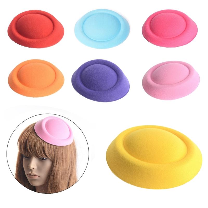Mini Top Hat Base Man Women Wedding Party Fascinator Hat Cloth Millinery Hat Base Diy Craft Solid Man Women Dance Hat