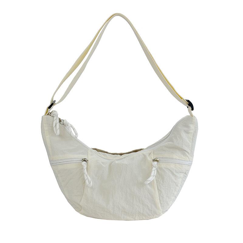 Casual Versatile Nylon Dumpling Bag Commuter Travel Crossbody Crescent Bag Trendy Women's Shoulder Croissant Bag