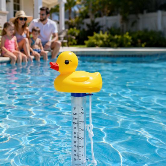 Yousheng Swimming Pool Floating Thermometer, Flamingo Turtle Duck Goldfish Shark Water Temperature Gauge, Easy Read Bathtub Hot Tub Temperature