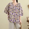 Camiseta Feminina Verão Tamanho Grande Algodão Camiseta Macia Solta Estampada Casual Confortável Pulôver Camiseta Top