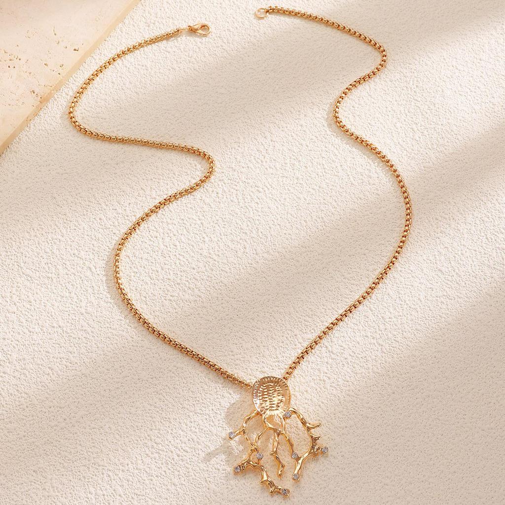 High-End Ocean-Inspired Coral Necklace for Girls - Versatile, Fashionable Red Accessory