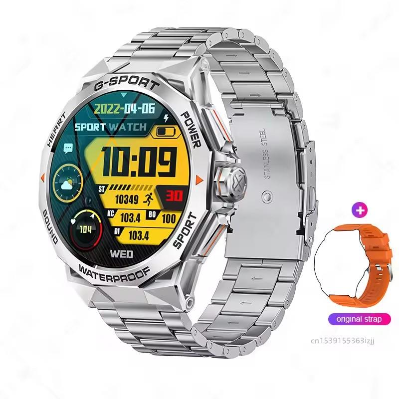 Men Outdoors Sports 1.43" AMOLED Screen Smartwatch Blue Tooth Call Heart Rate Health Monitoring Smart Watches Waterproof Women